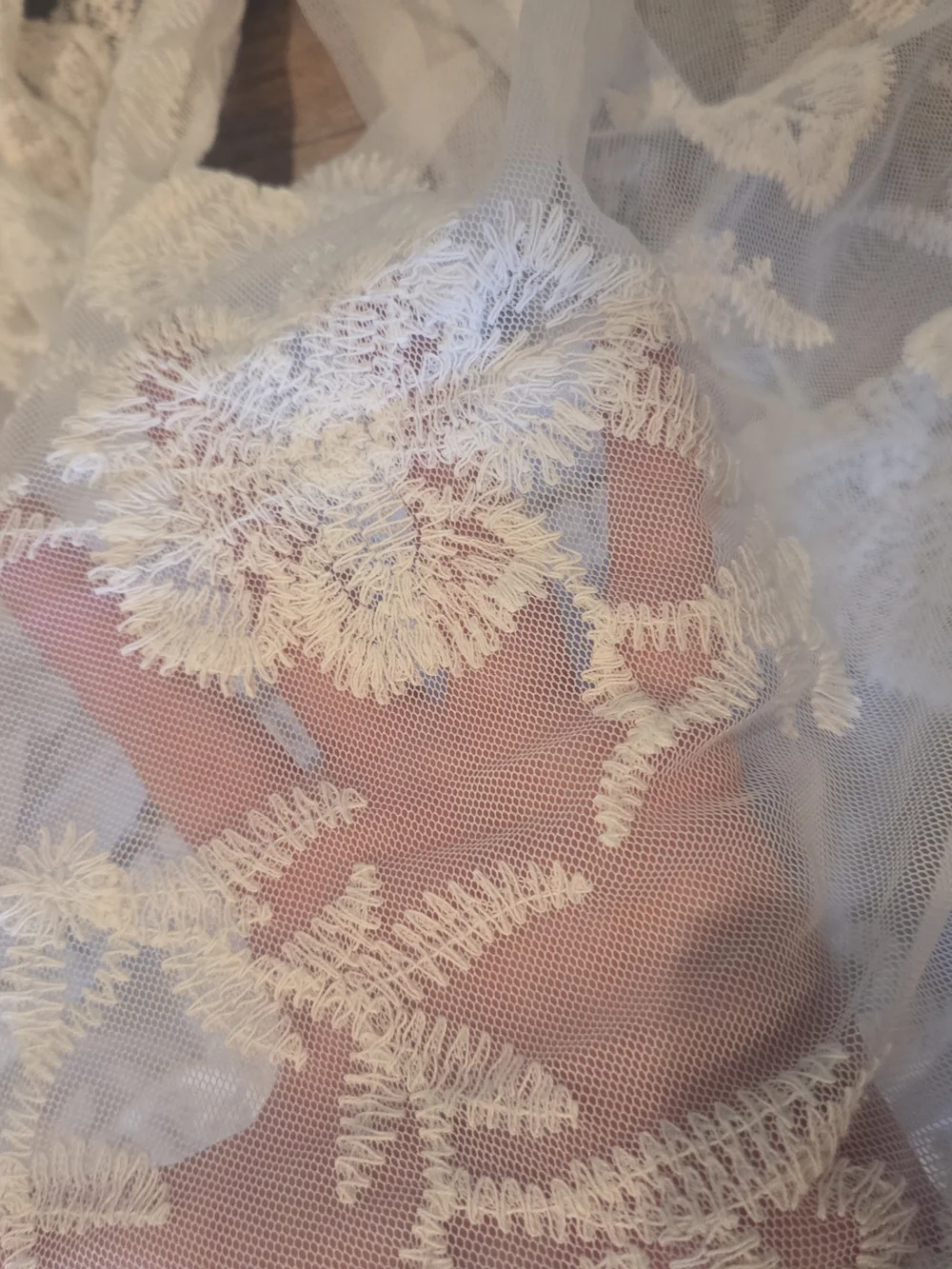 Embroidered Lace Boho Duster Sheer Festival  Beach Hippie Floral Cottage Fairy